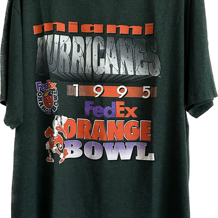 1995 Miami Hurricanes Striped Tee