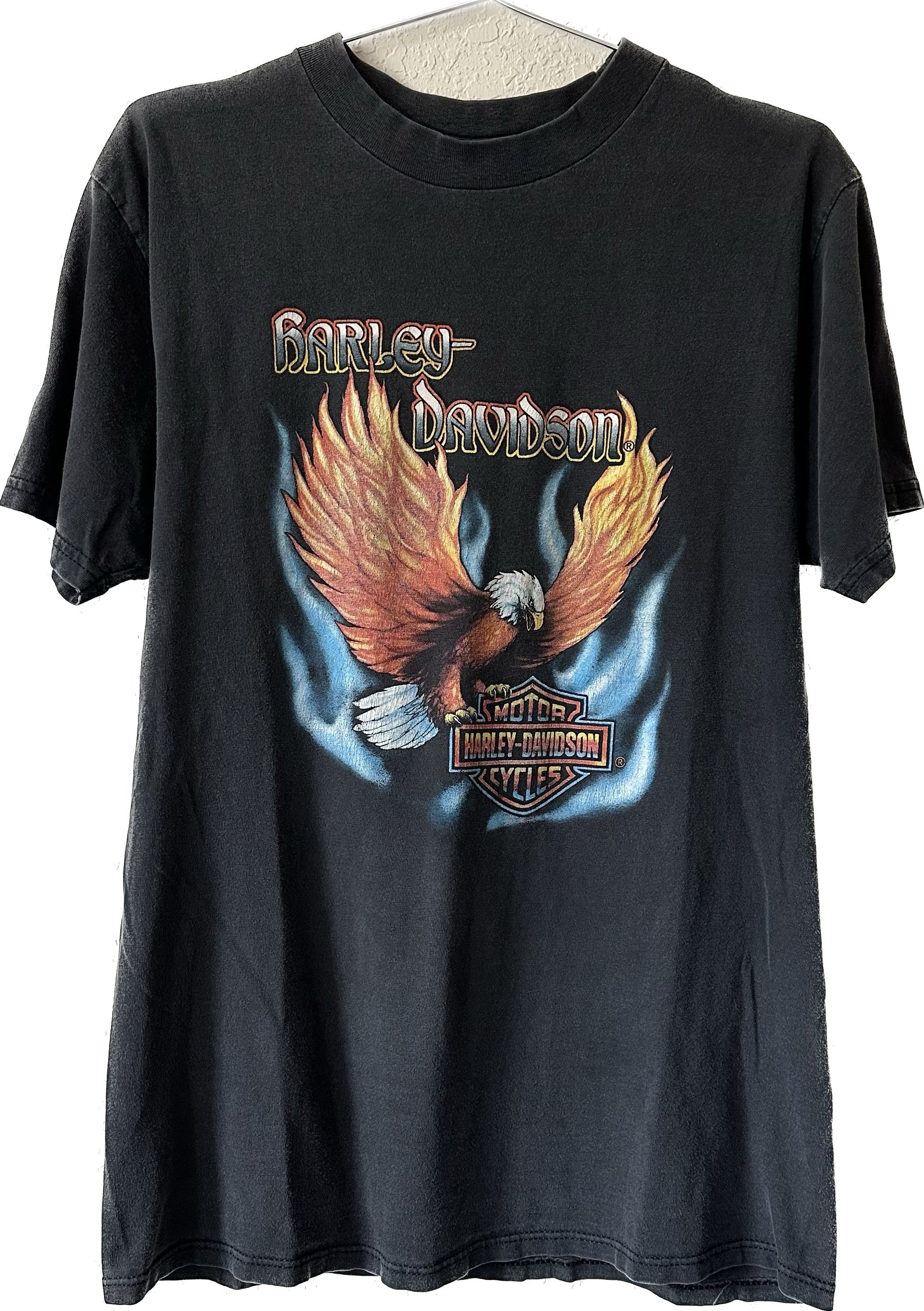 1999 Eagle Blue Flame Harley Tee