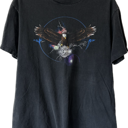 2001 Eagle Lightening Circle Harley Tee