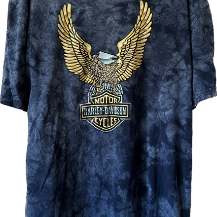 2001 Blue Tie Dye Harley Tee