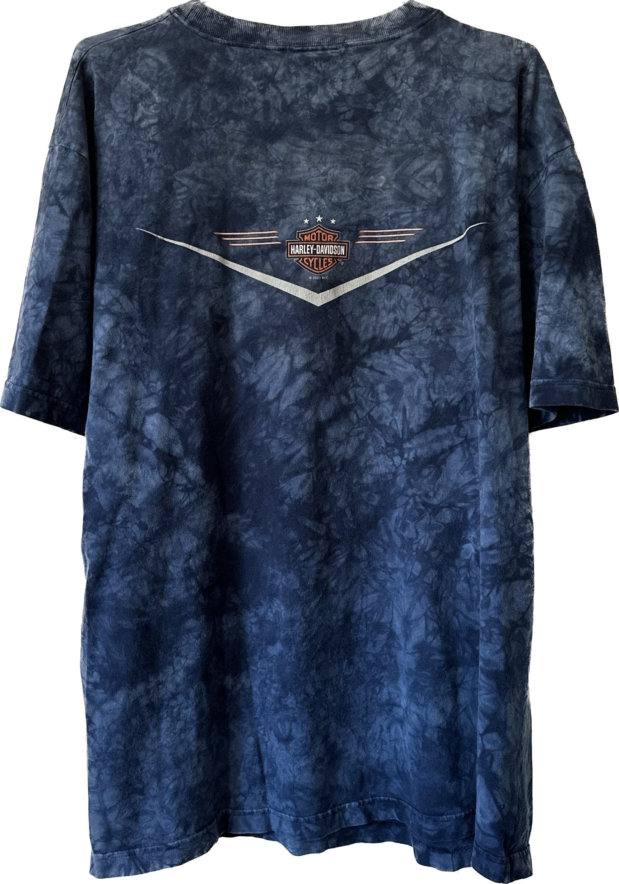 2001 Blue Tie Dye Harley Tee