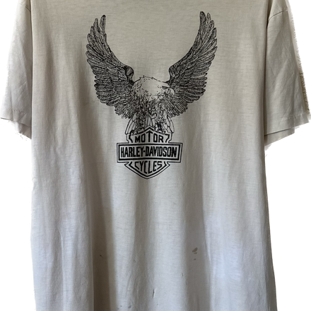 '80s/'90s White Harley Tee