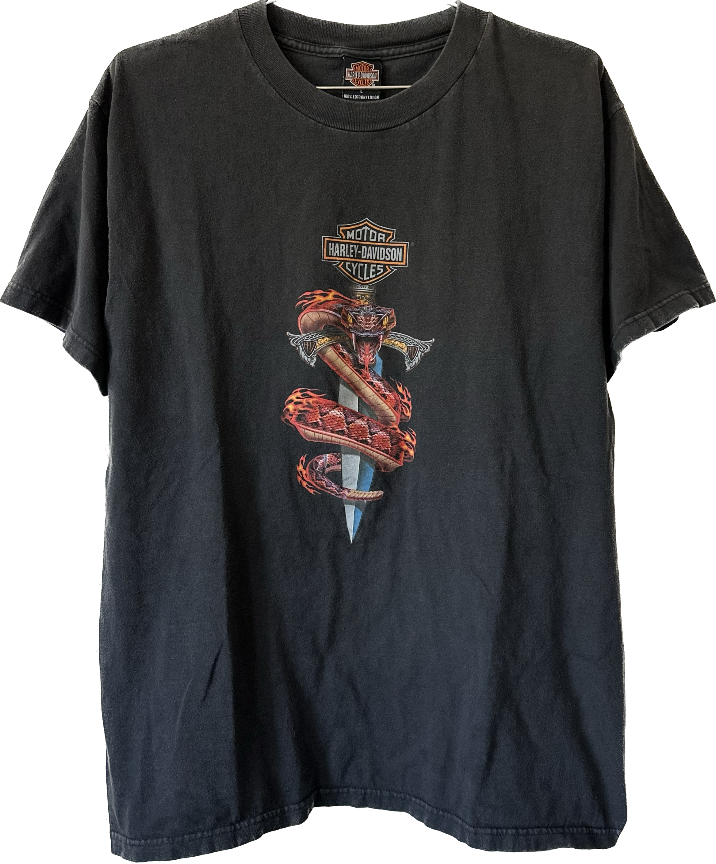 2000 Snake Dagger Harley Tee