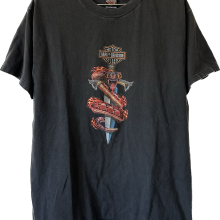 2000 Snake Dagger Harley Tee